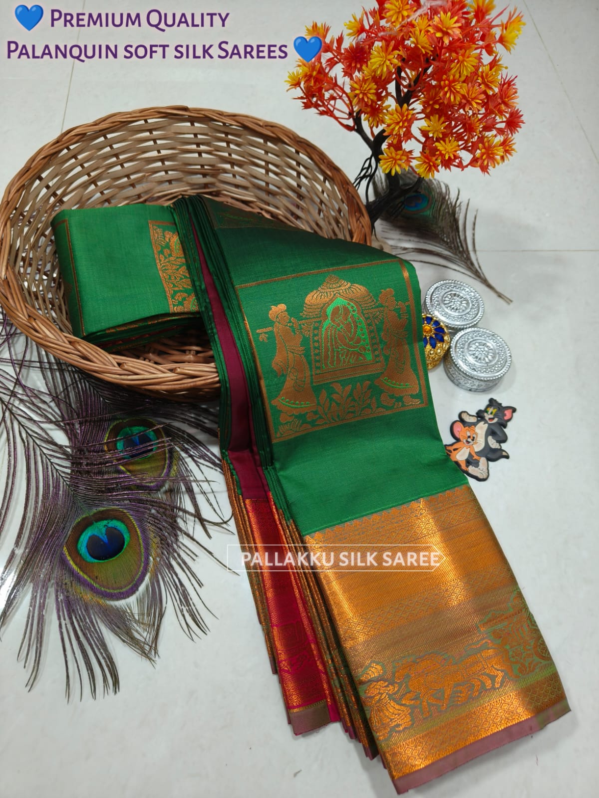 Samuthrika Arani Style Semi Silk Saree