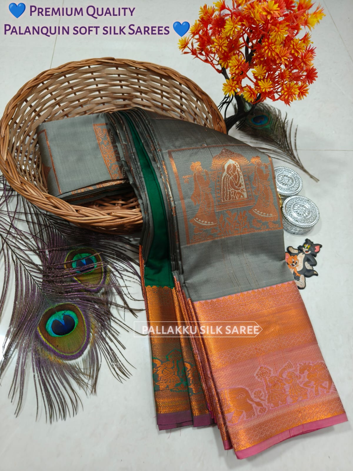 Samuthrika Arani Style Semi Silk Saree