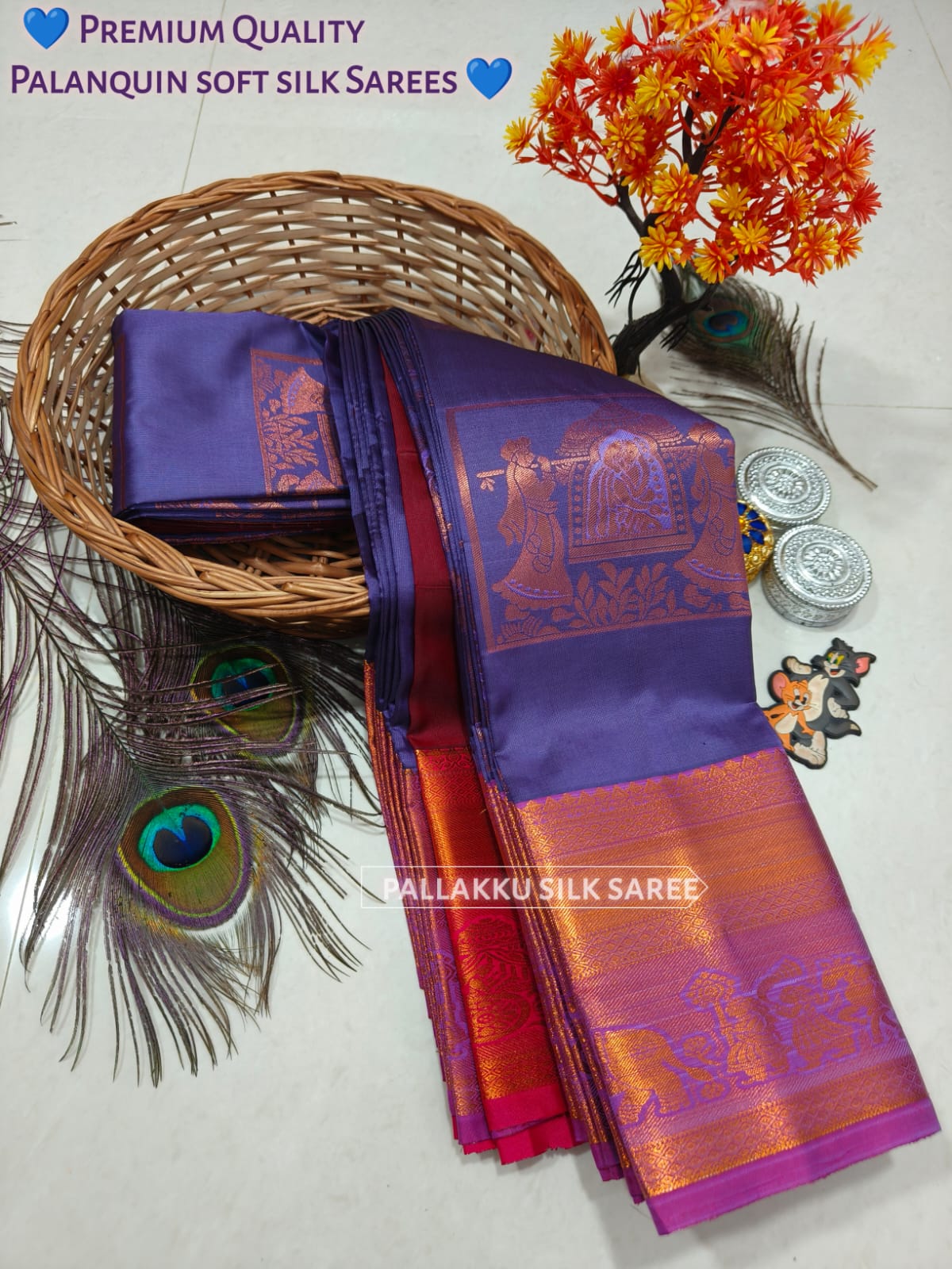 Samuthrika Arani Style Semi Silk Saree