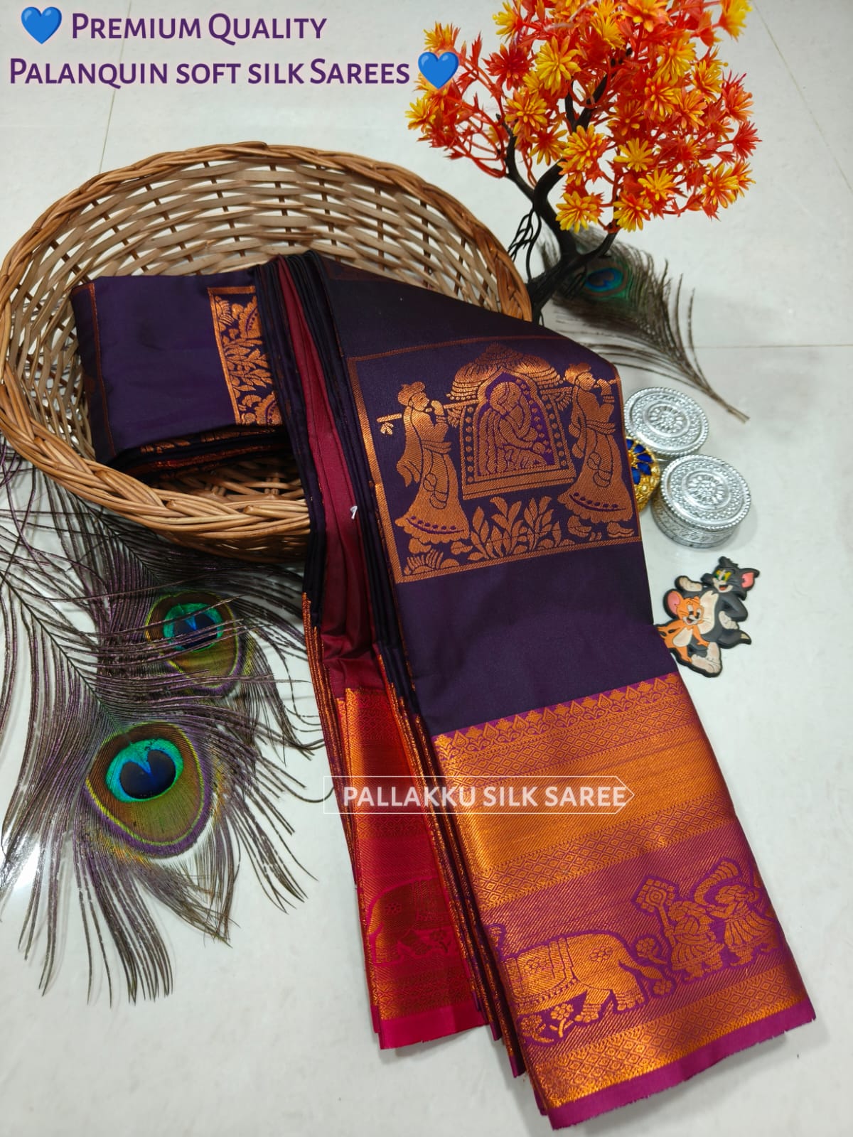 Samuthrika Arani Style Semi Silk Saree