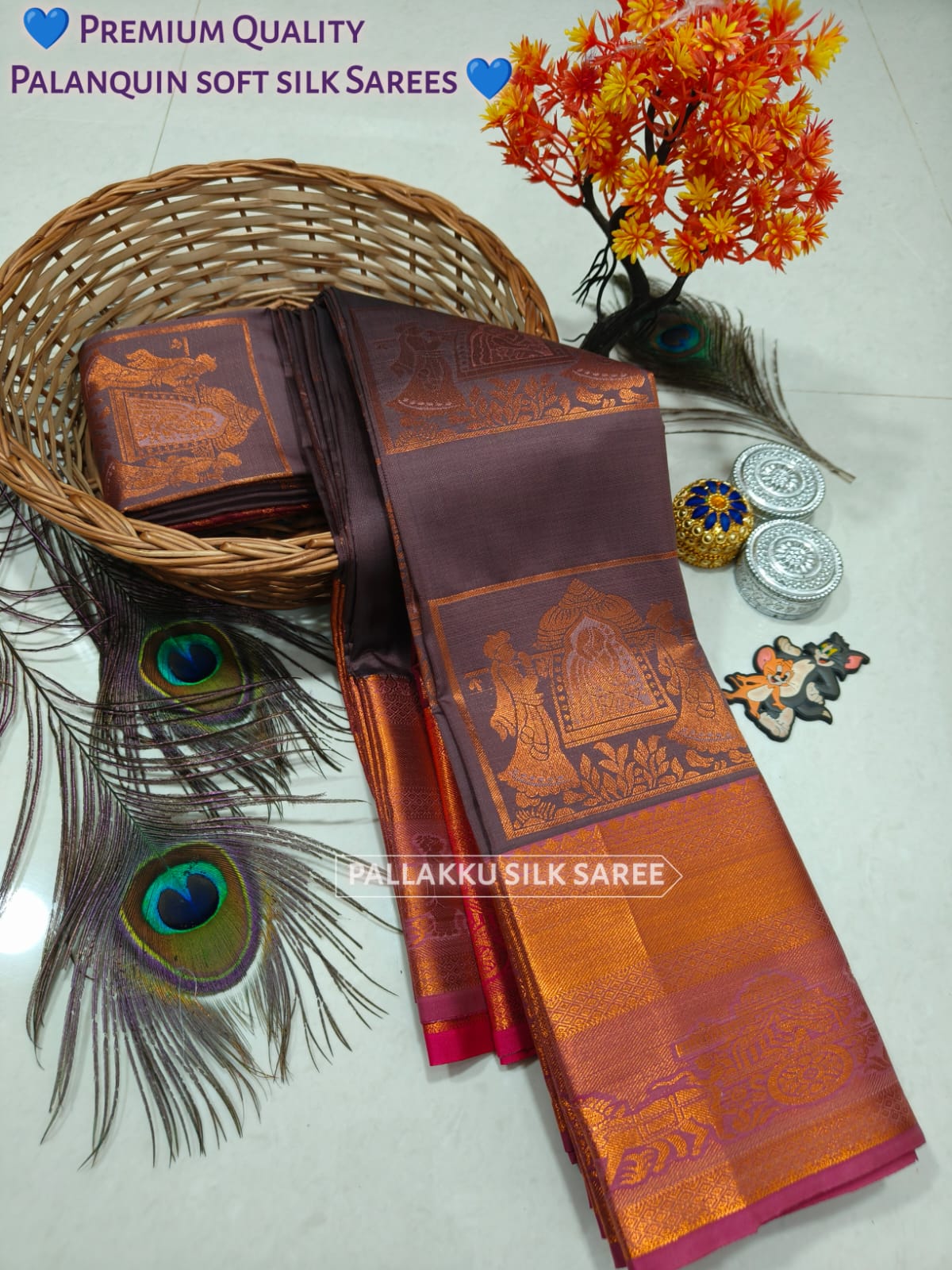 Samuthrika Arani Style Semi Silk Saree