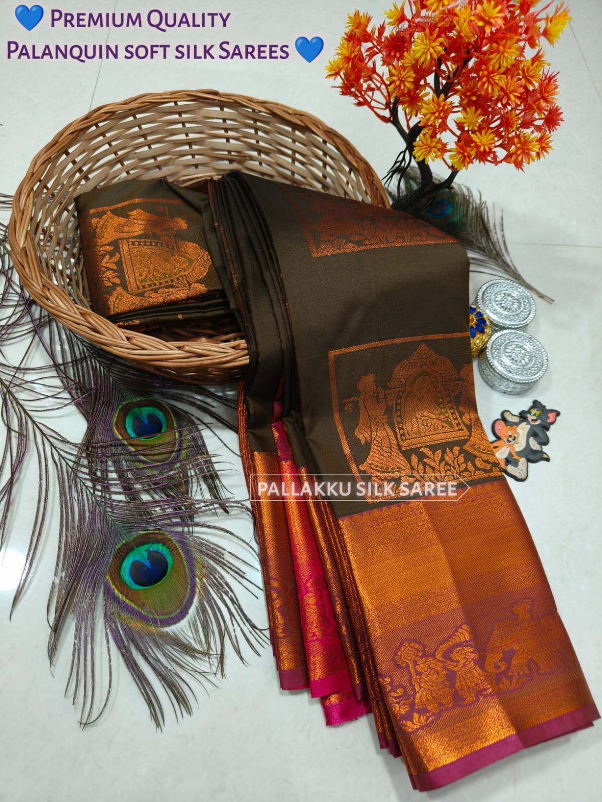 Samuthrika Arani Style Semi Silk Saree