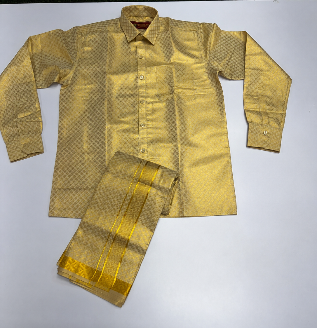 Boys Dhoti Shirt Set