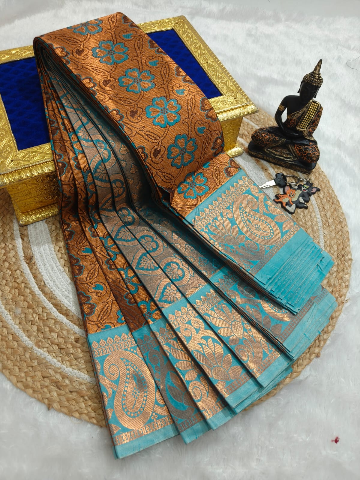 Elegant Samuthrika Vasthrakala Semi Silk Wedding Saree