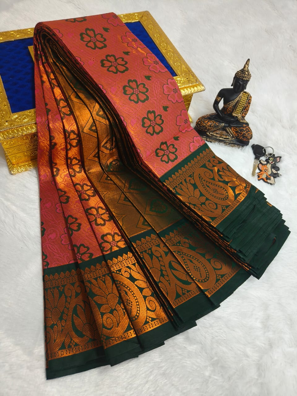 Elegant Samuthrika Vasthrakala Semi Silk Wedding Saree