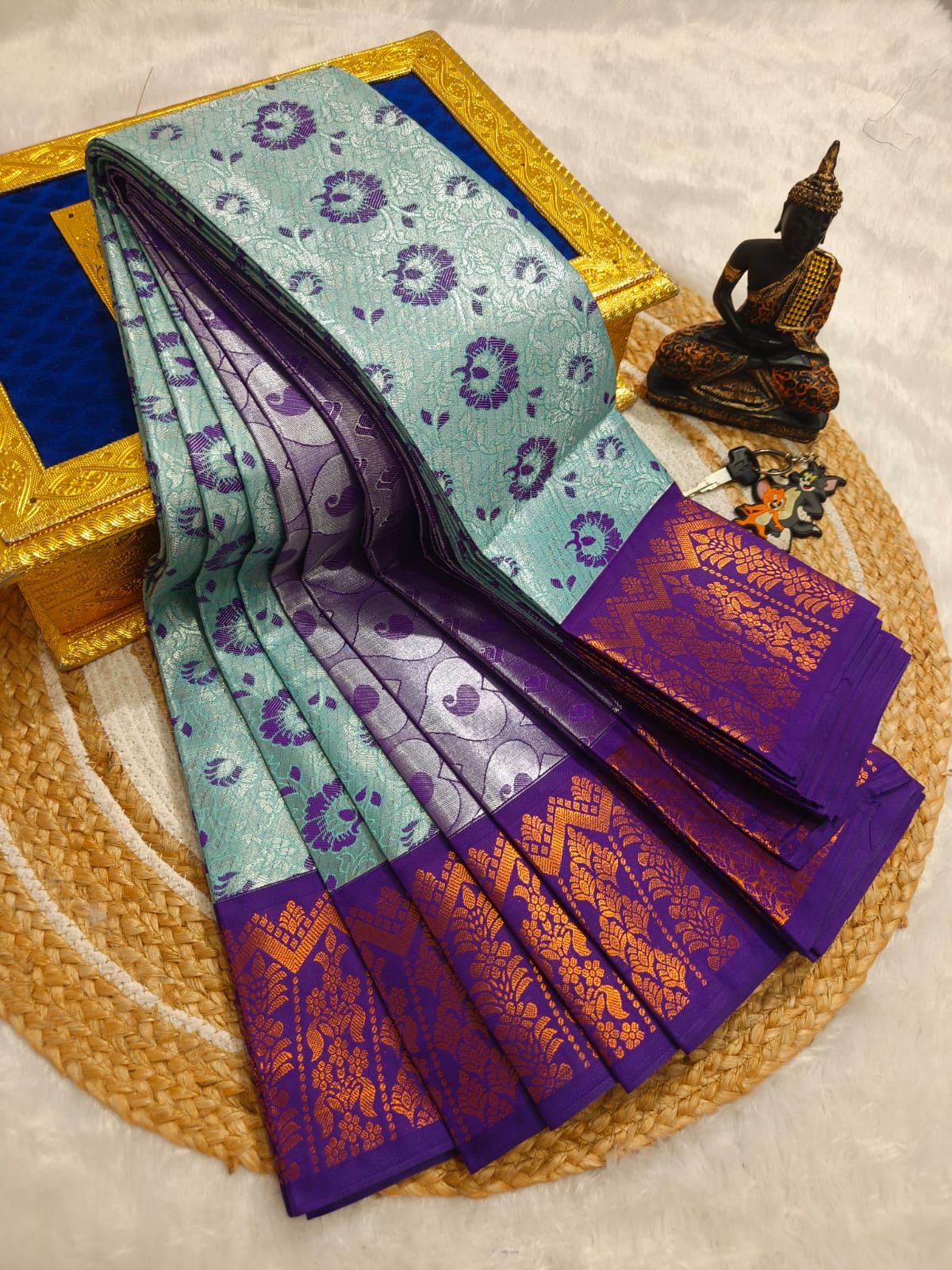Elegant Samuthrika Vasthrakala Semi Silk Wedding Saree