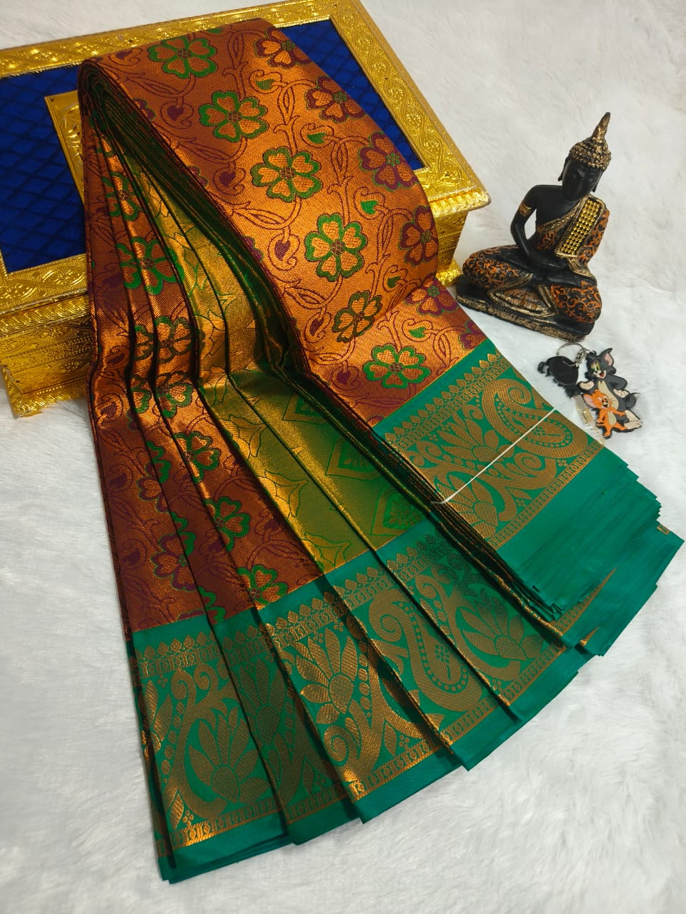 Elegant Samuthrika Vasthrakala Semi Silk Wedding Saree