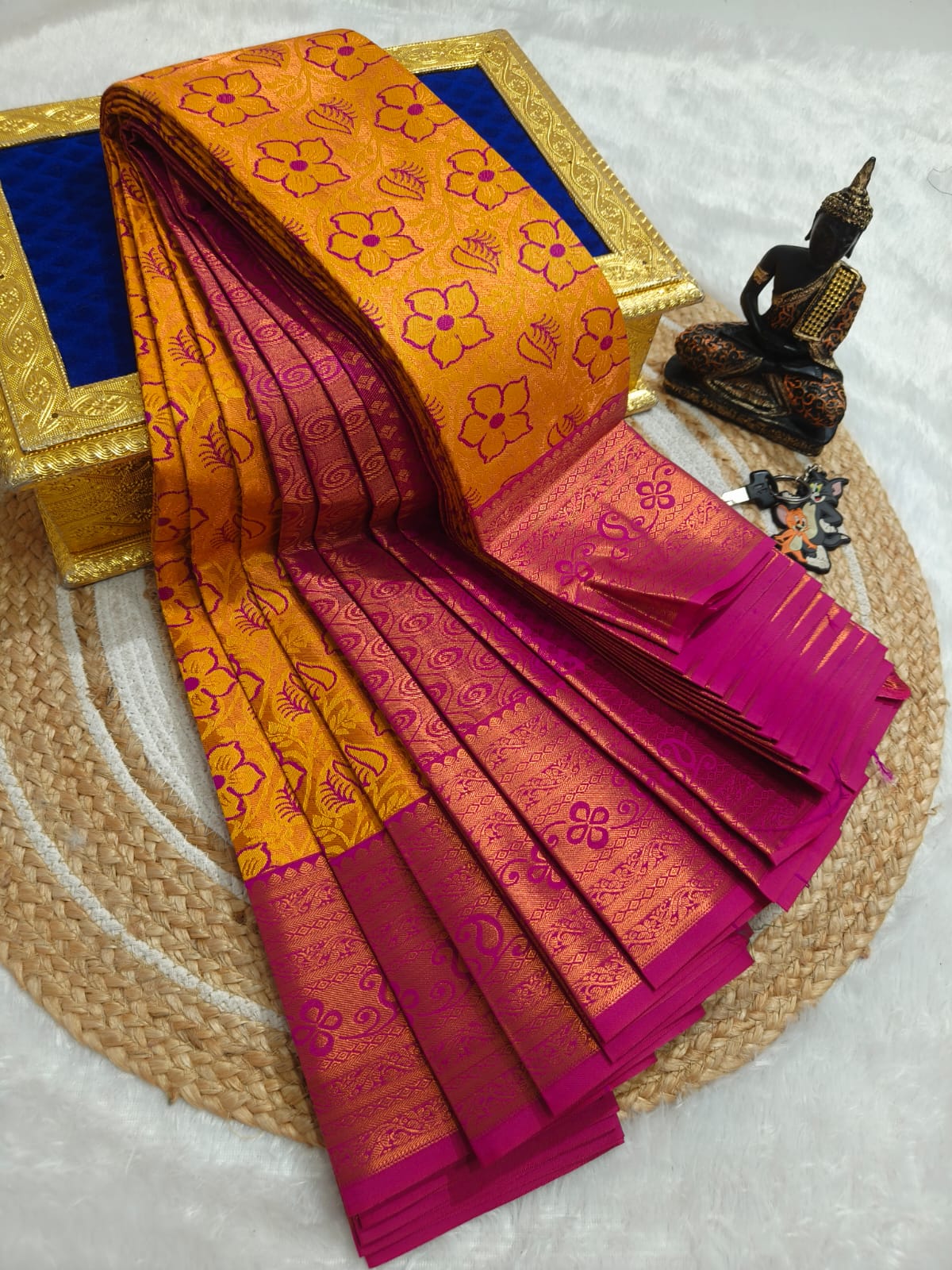 Elegant Samuthrika Vasthrakala Semi Silk Wedding Saree