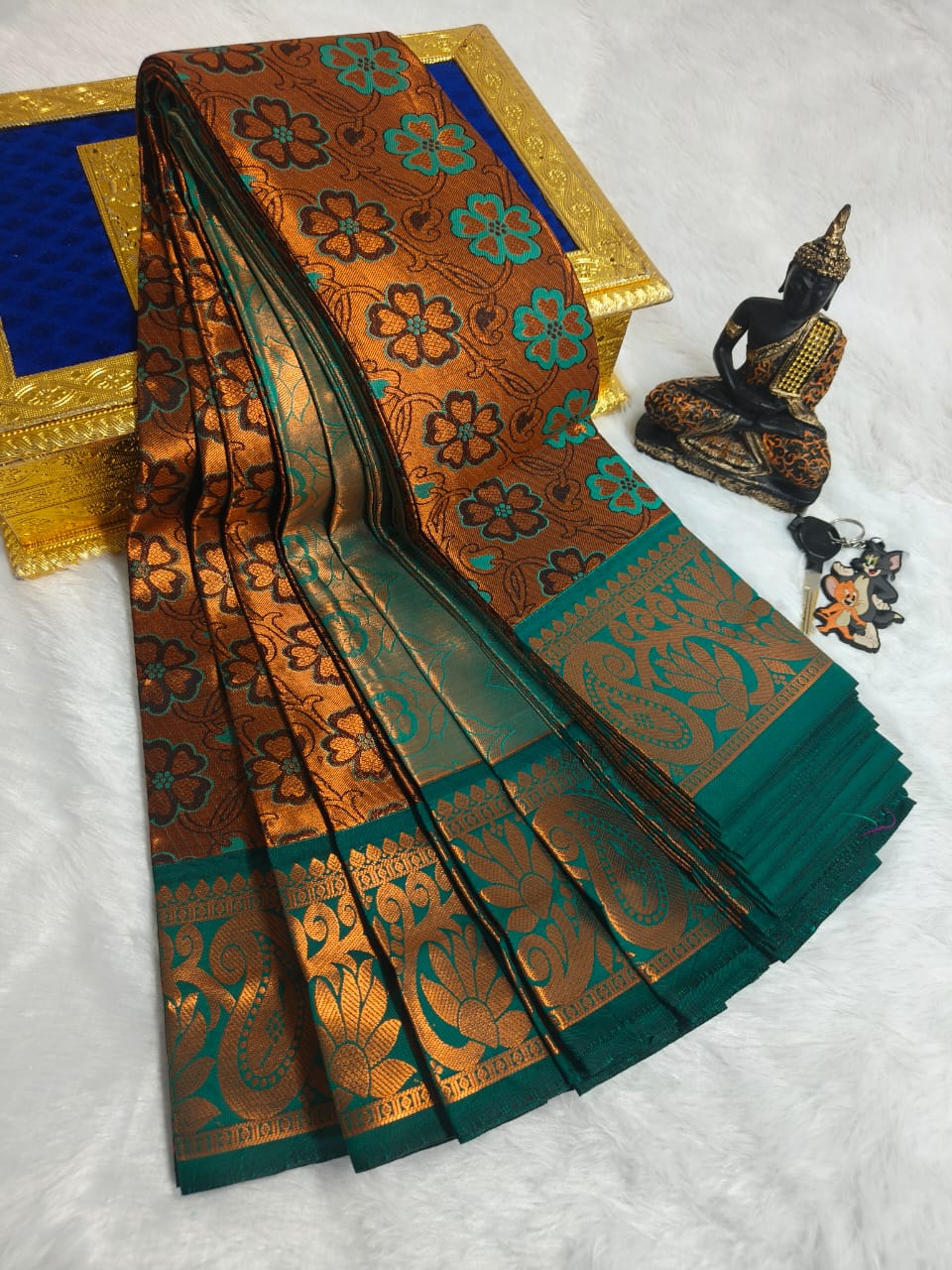 Elegant Samuthrika Vasthrakala Semi Silk Wedding Saree