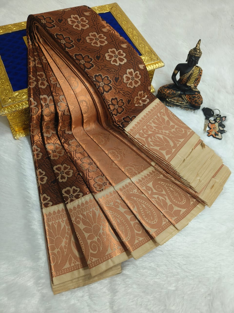 Elegant Samuthrika Vasthrakala Semi Silk Wedding Saree