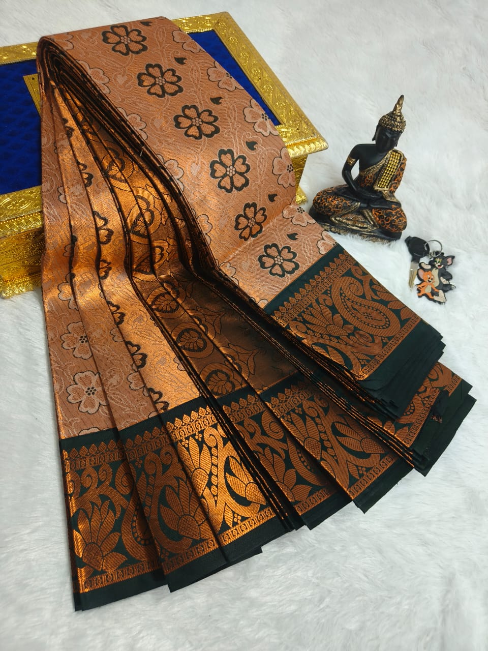 Elegant Samuthrika Vasthrakala Semi Silk Wedding Saree