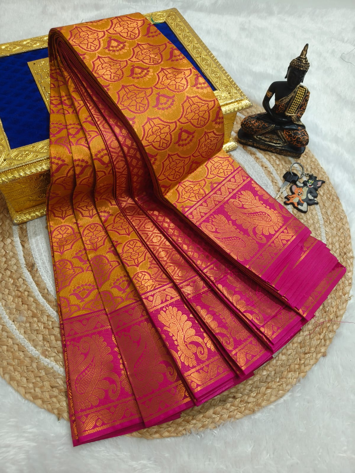 Elegant Samuthrika Vasthrakala Semi Silk Wedding Saree
