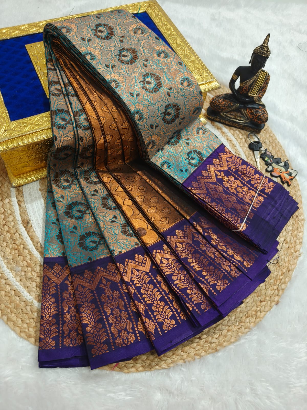 Elegant Samuthrika Vasthrakala Semi Silk Wedding Saree