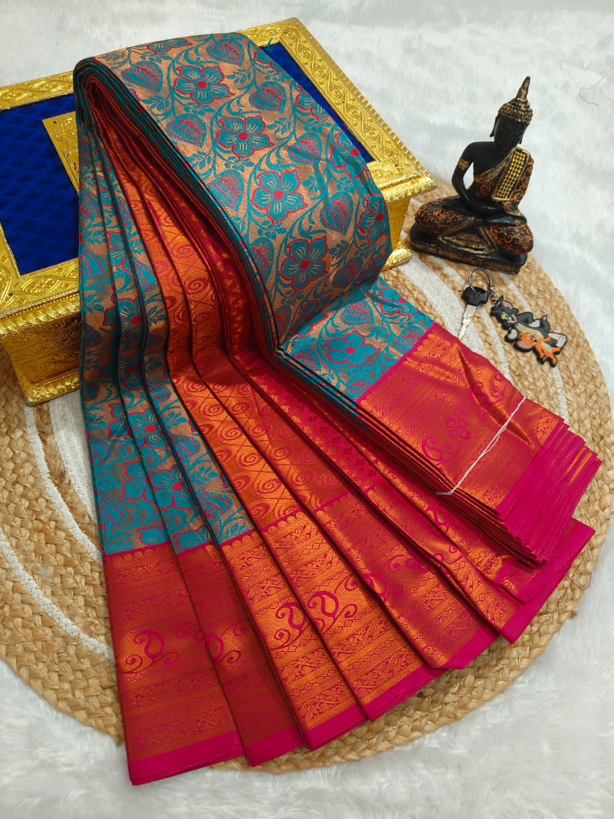 Elegant Samuthrika Vasthrakala Semi Silk Wedding Saree