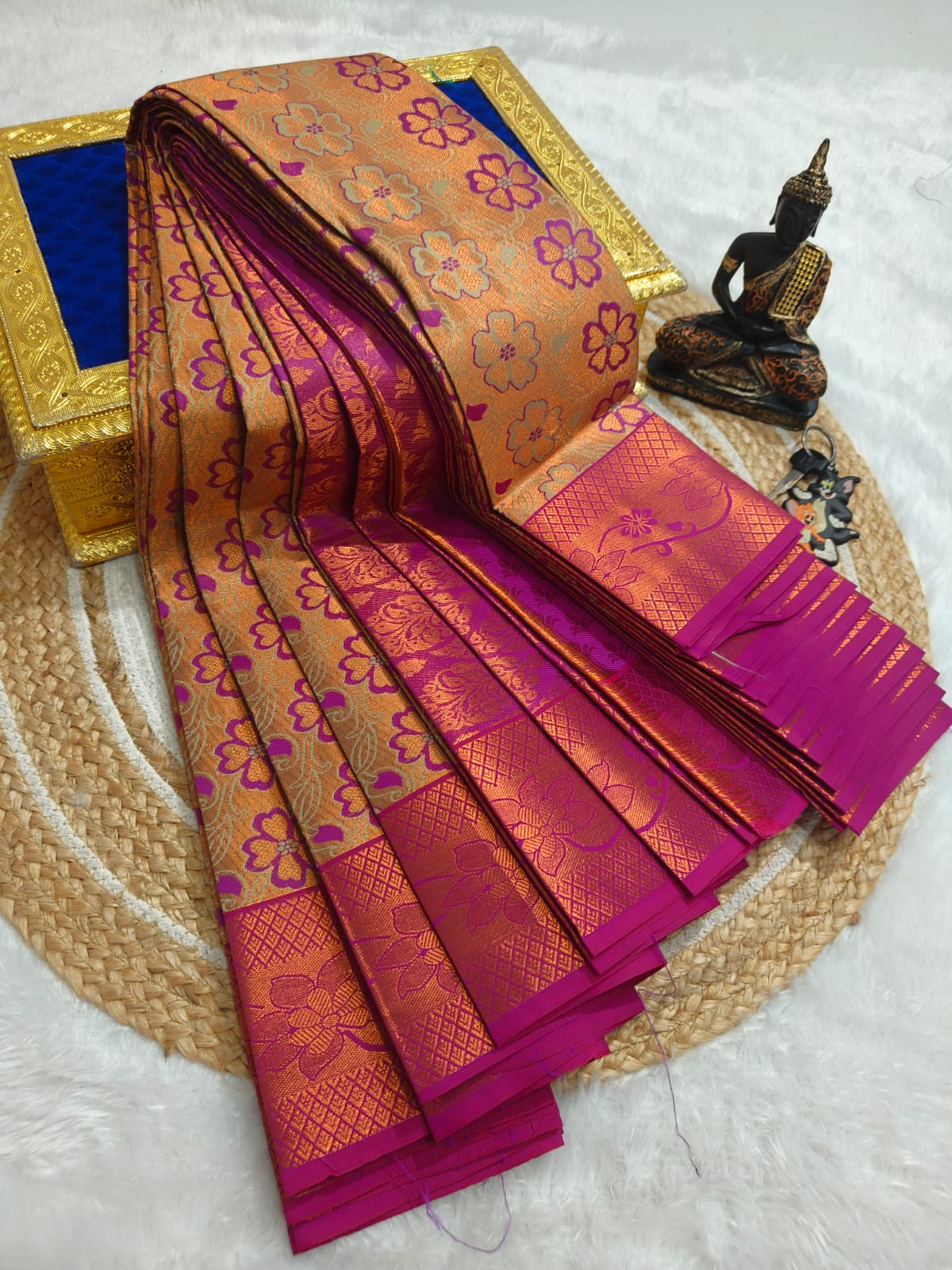 Elegant Samuthrika Vasthrakala Semi Silk Wedding Saree