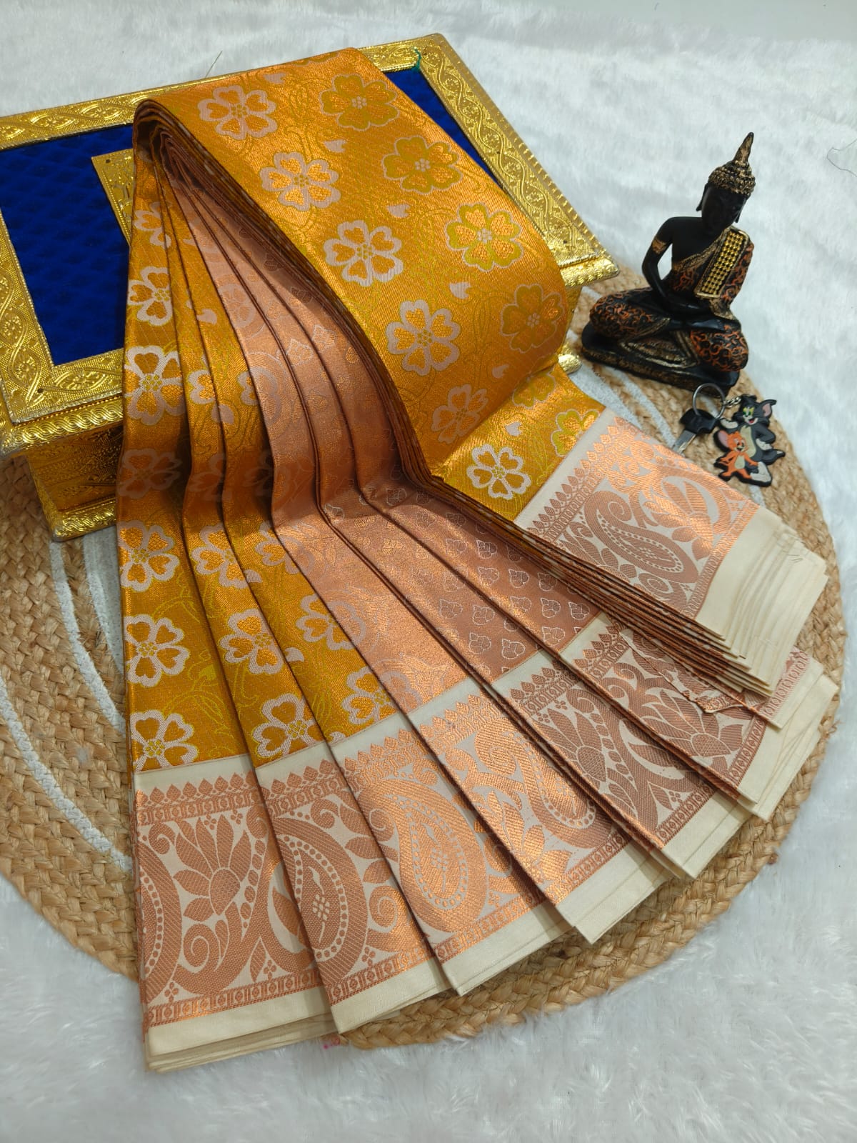 Elegant Samuthrika Vasthrakala Semi Silk Wedding Saree