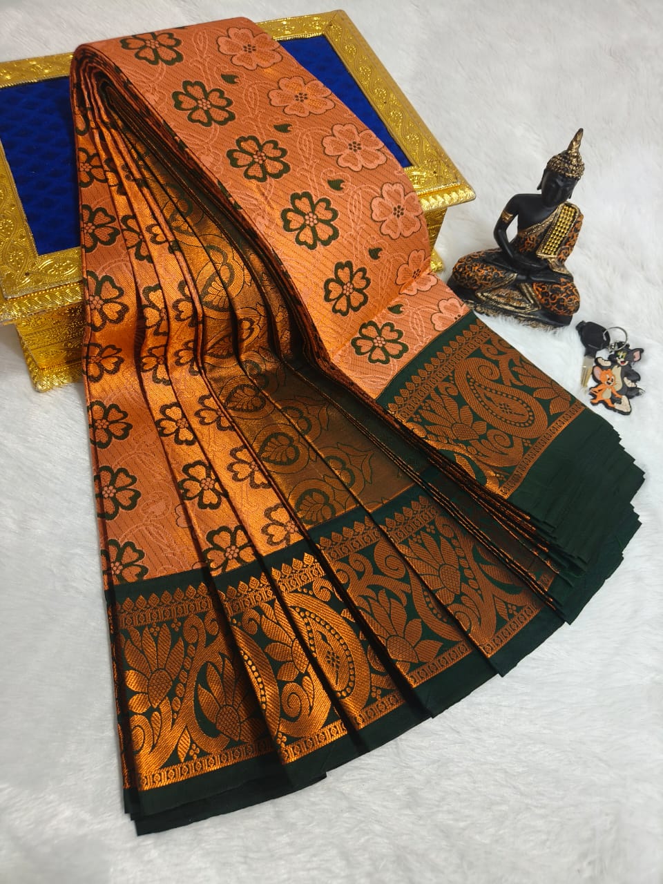 Elegant Samuthrika Vasthrakala Semi Silk Wedding Saree