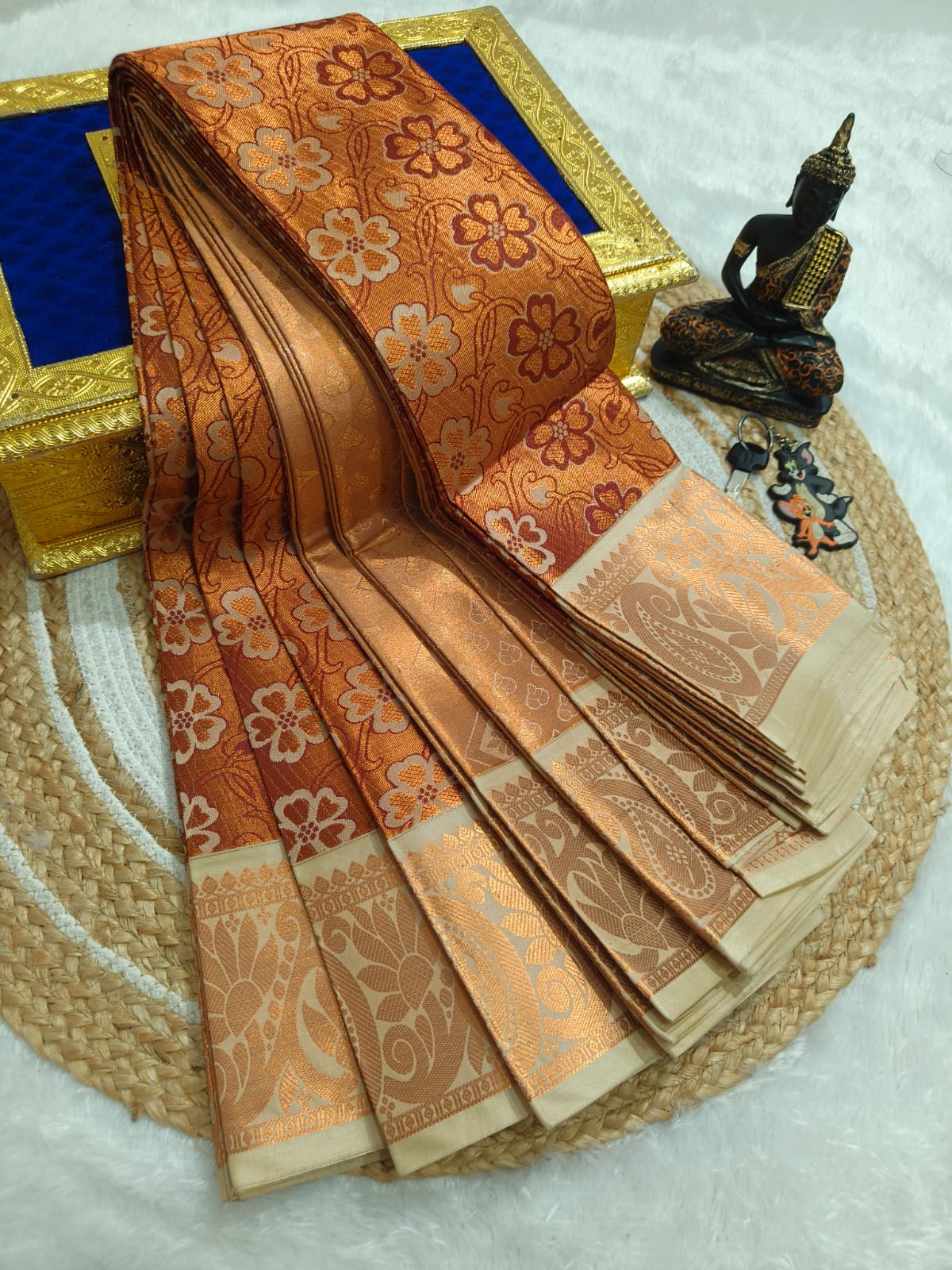 Elegant Samuthrika Vasthrakala Semi Silk Wedding Saree