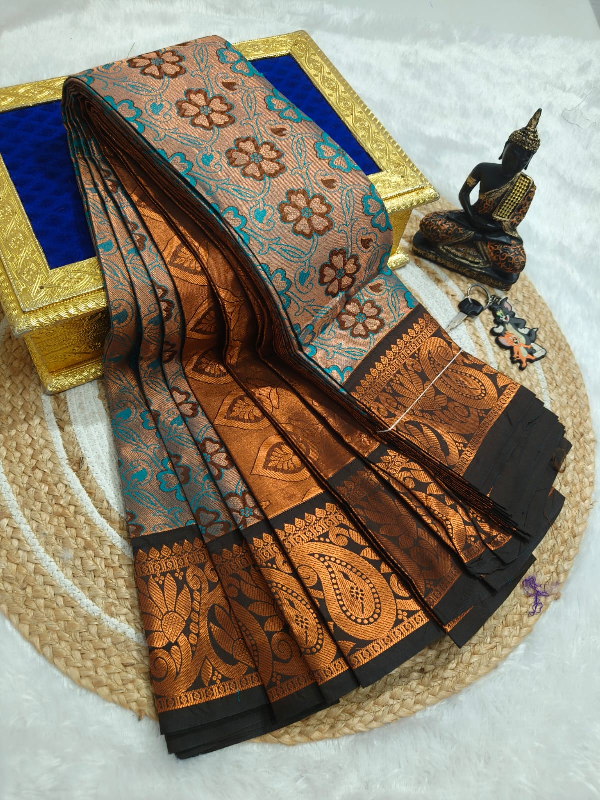 Elegant Samuthrika Vasthrakala Semi Silk Wedding Saree