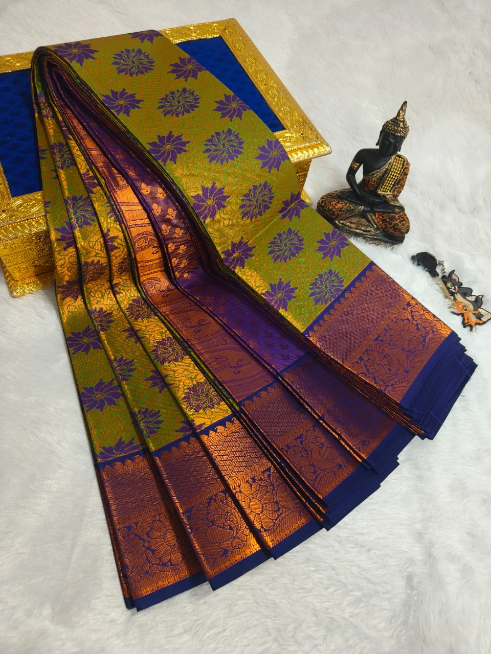 Elegant Samuthrika Vasthrakala Semi Silk Wedding Saree