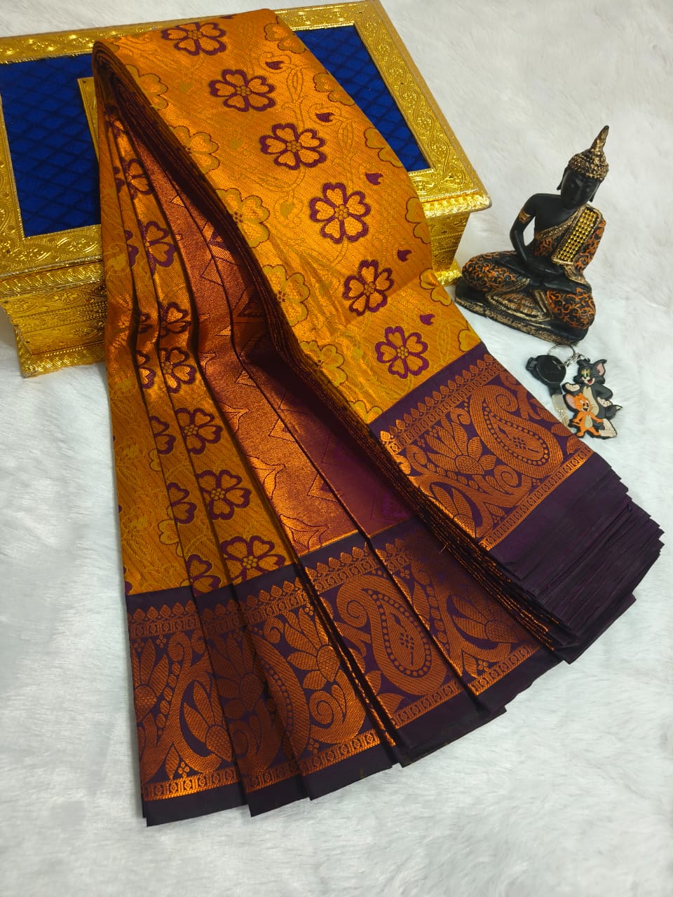 Elegant Samuthrika Vasthrakala Semi Silk Wedding Saree