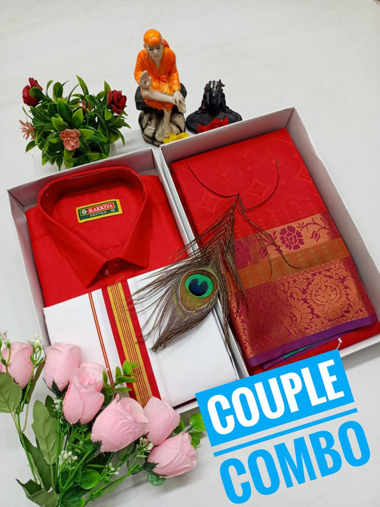 Graceful Together – Vesti Sattai with Saree