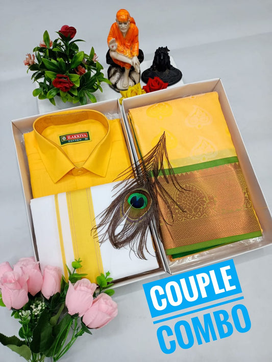 Temple Charm – Vesti Shirt and Saree