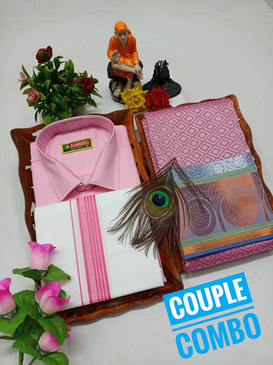 Devotional Threads – Saree & Shirt Pair
