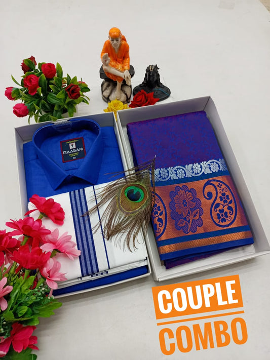 Majestic Harmony – Saree and Shirt Set