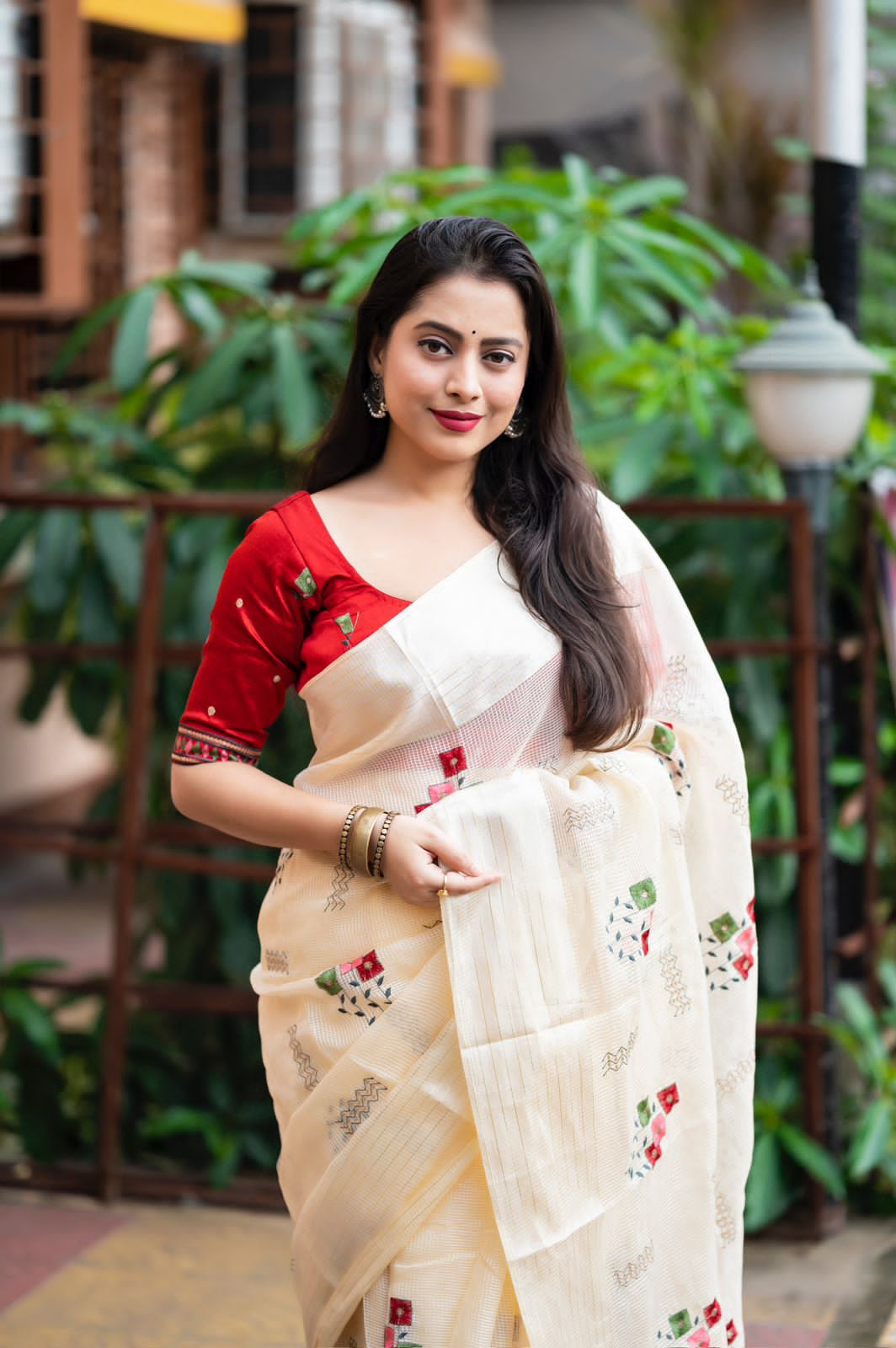 Soft Kota Silk Saree With Satin Pattu Border