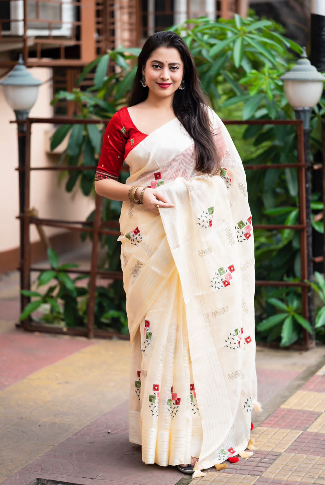 Soft Kota Silk Saree With Satin Pattu Border