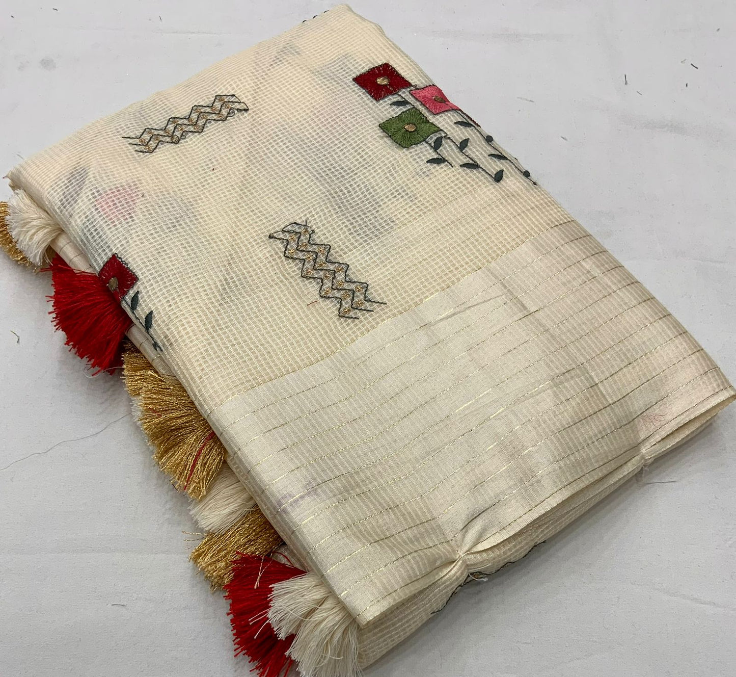 Soft Kota Silk Saree With Satin Pattu Border