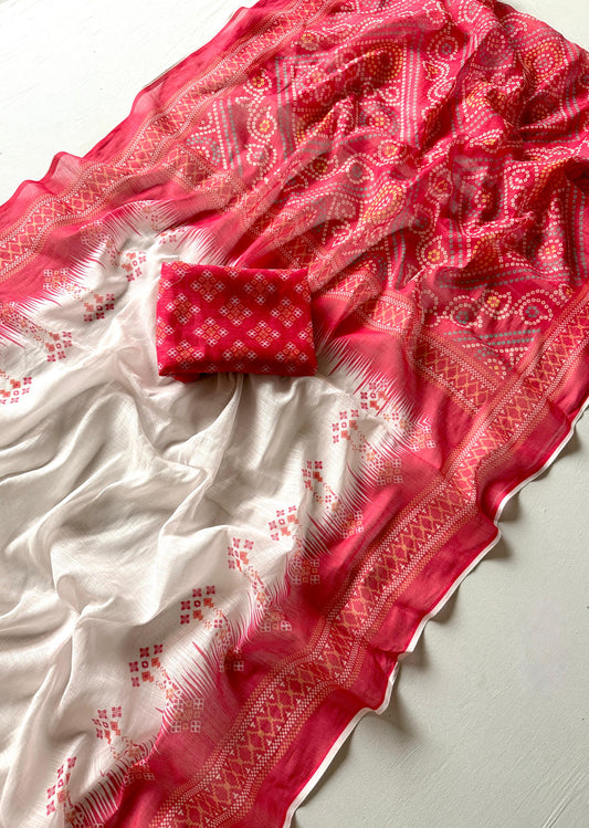 Soft Linen Durga Pooja Saree