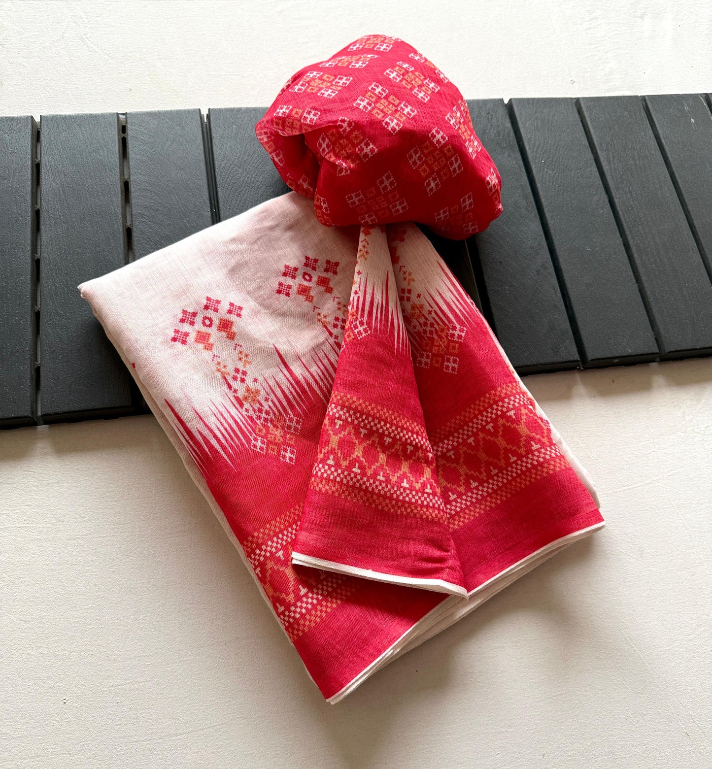 Soft Linen Durga Pooja Saree