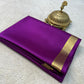 Solid color pure mysore silk saree
