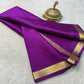 Solid color pure mysore silk saree