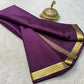 Solid color pure mysore silk saree