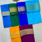 Solid color pure mysore silk saree