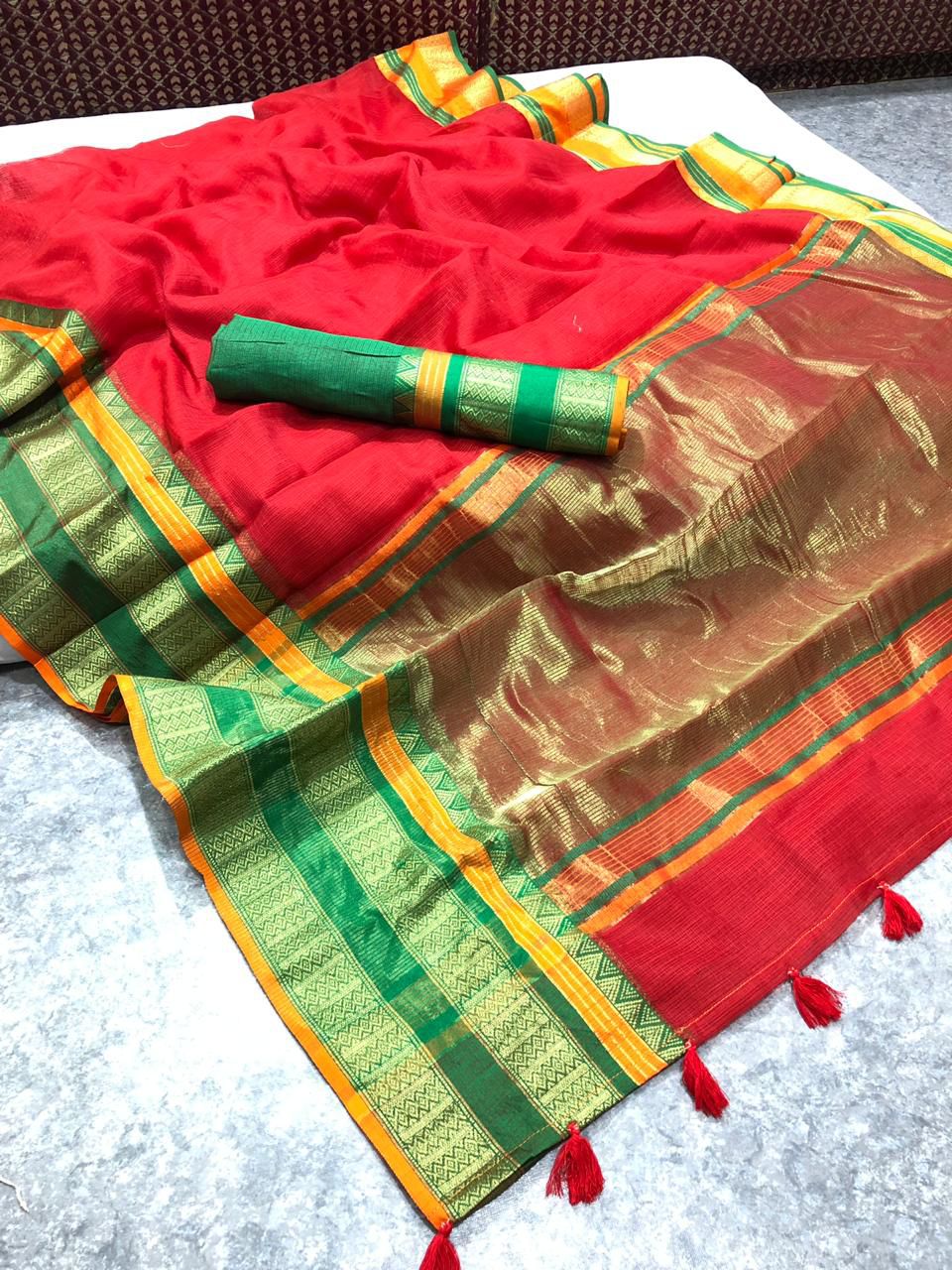 Super Soft Kota Doria Cotton Saree