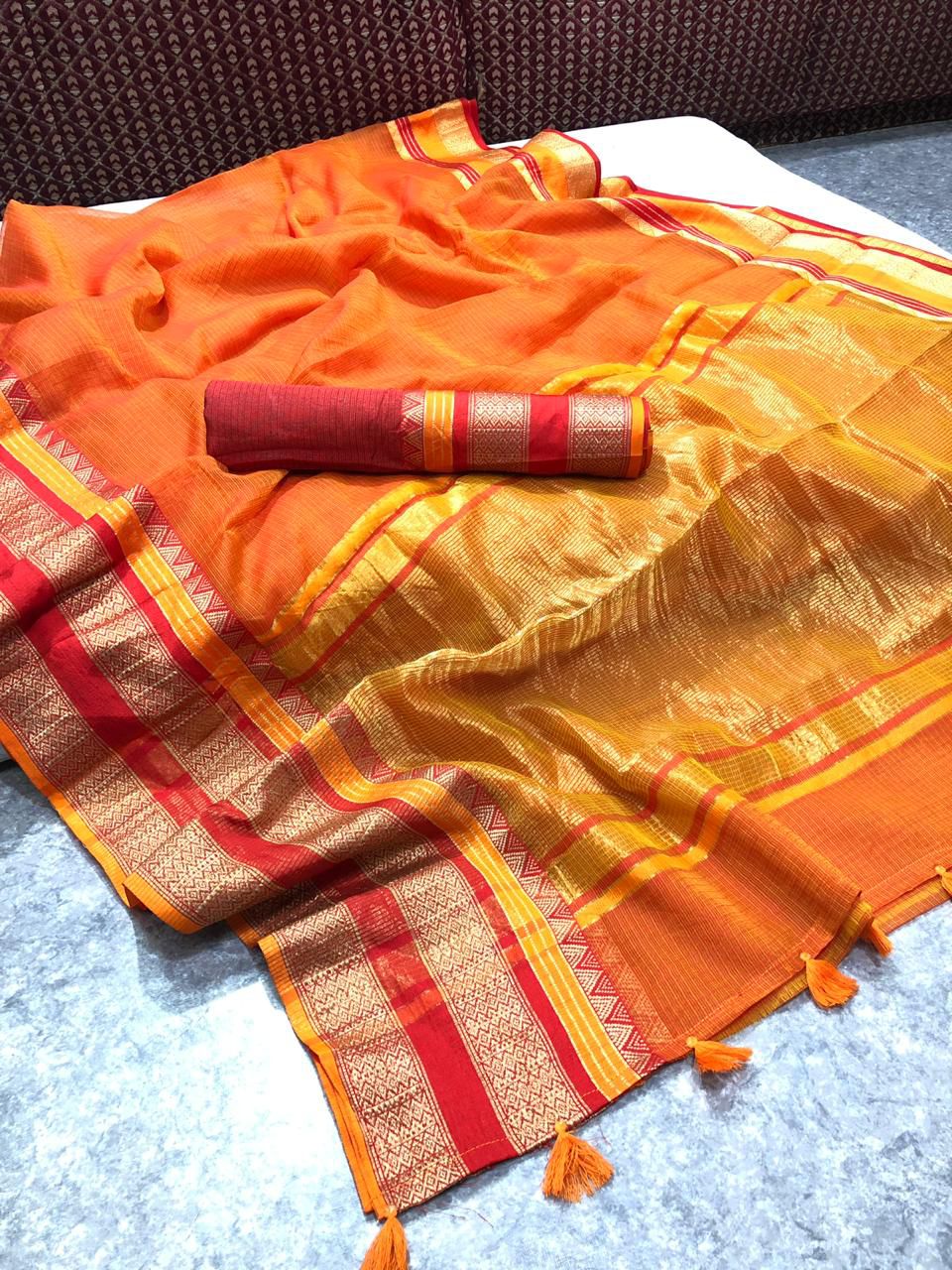 Super Soft Kota Doria Cotton Saree