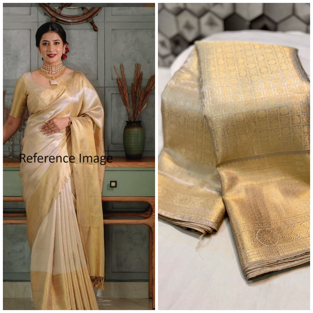 Tanchoi tissue silk saree