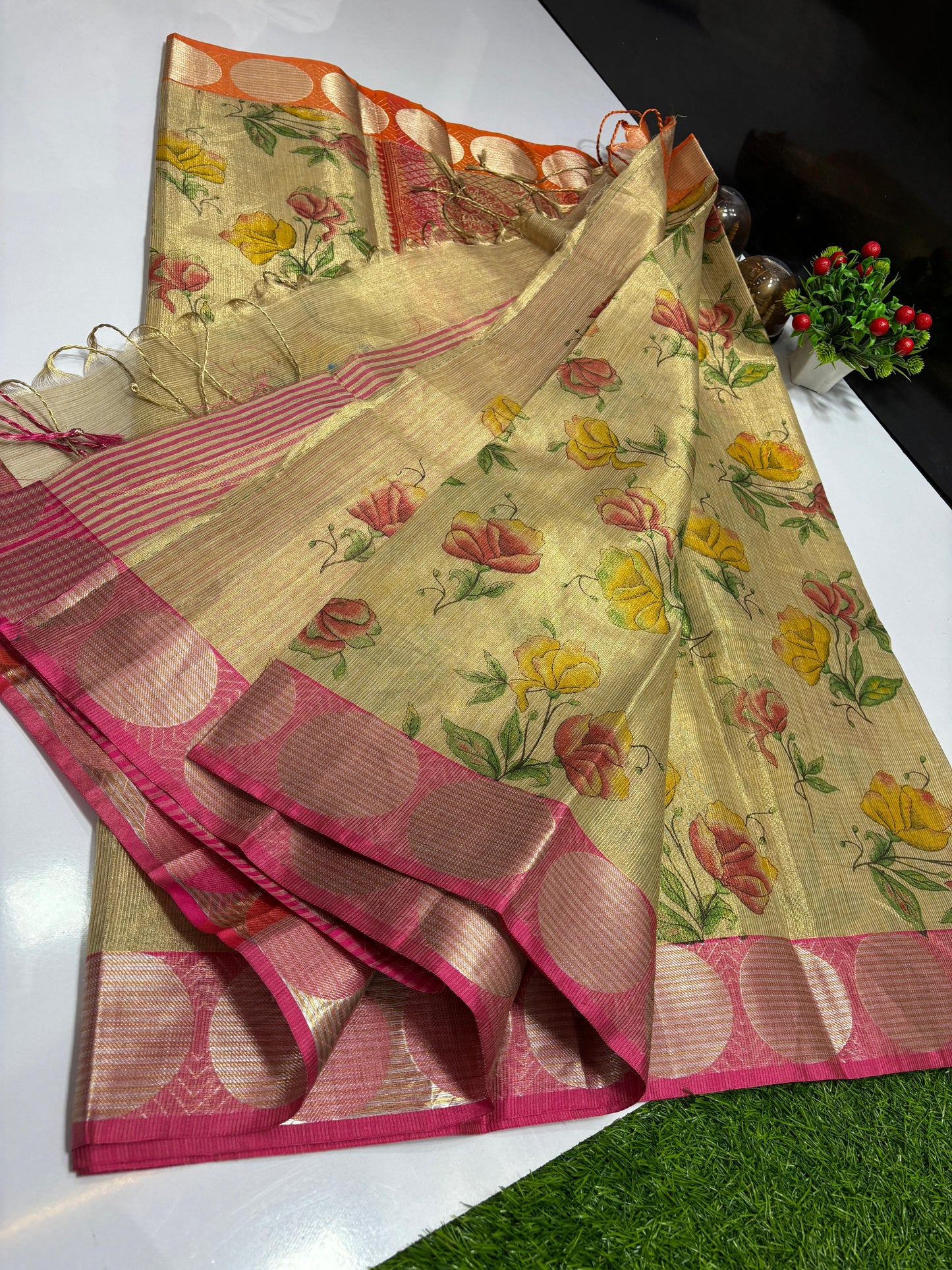 Tissue banarasi silk saree