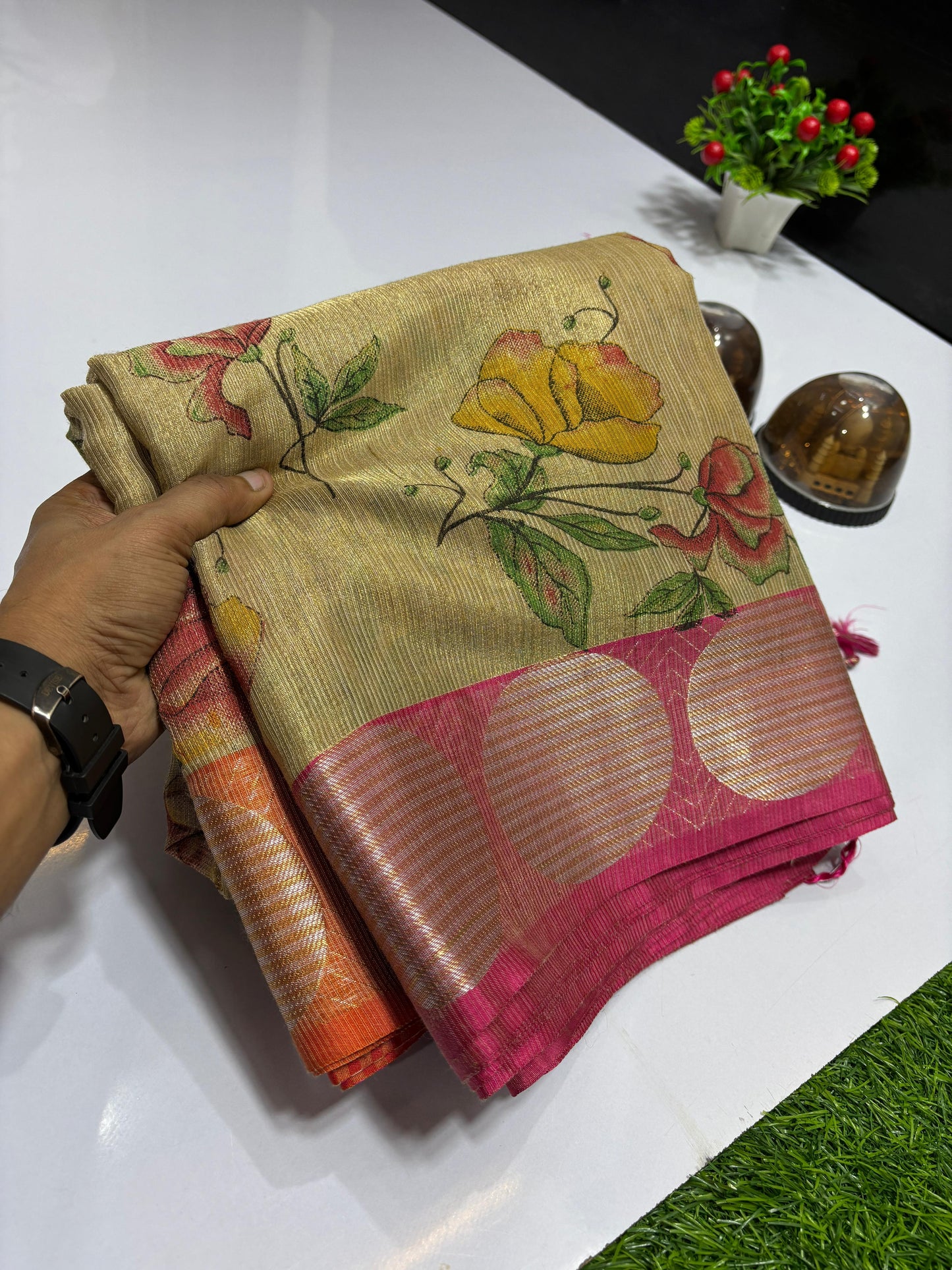 Tissue banarasi silk saree