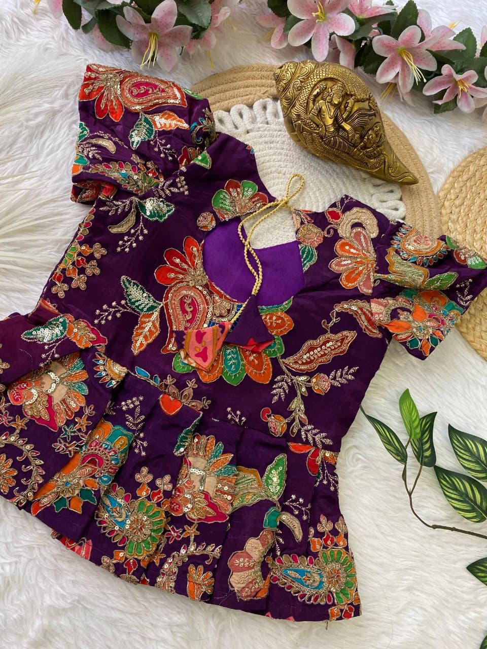 Tissue Silk kids Skirt and Top