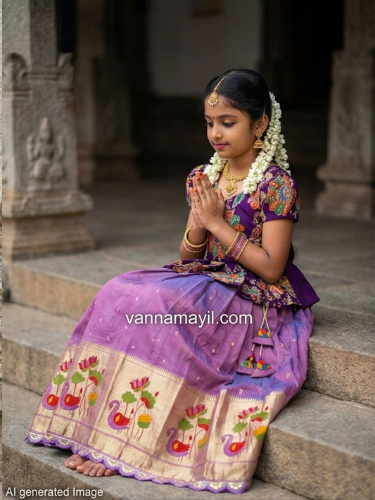 Tissue Silk kids Skirt and Top