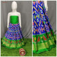 0 - 3 years pure ikkat silk lehenga material for kids - Vannamayil Fashions