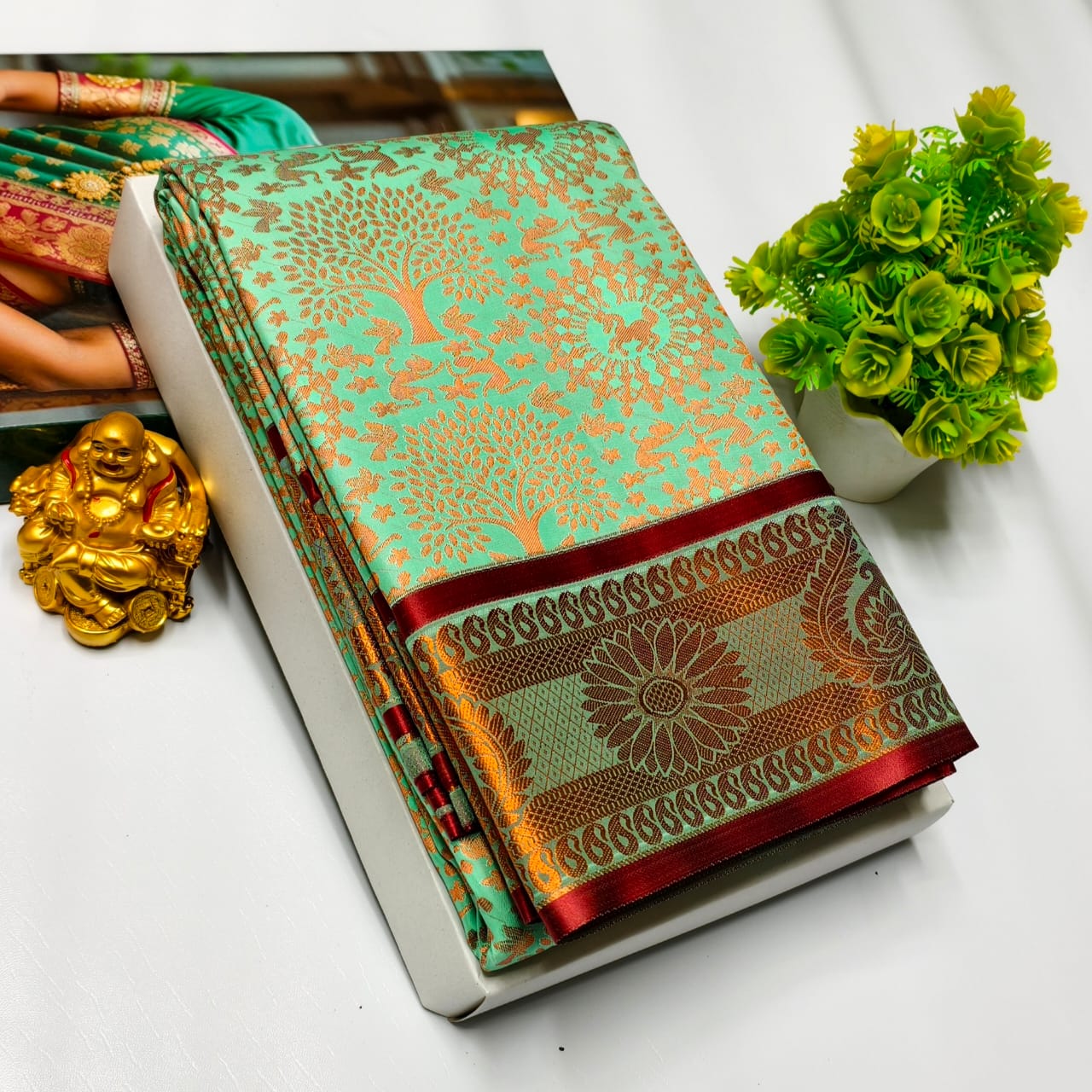 Vasthrakala Samuthrika Semi Silk Wedding Saree