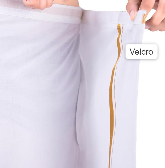 Semi Silk Saree & Semi Silk Dhoti Set - Couple Combo