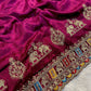 Vichitra Embroidery Silk Saree