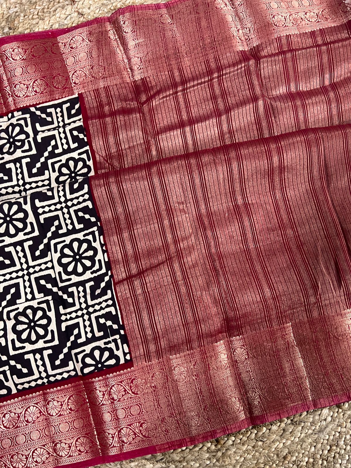 Viscose Printed Silk Saree